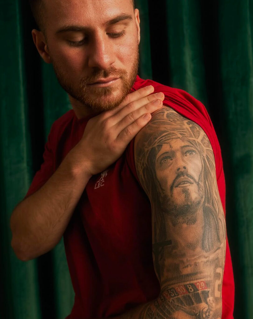 Mac Allister's arm tattoo